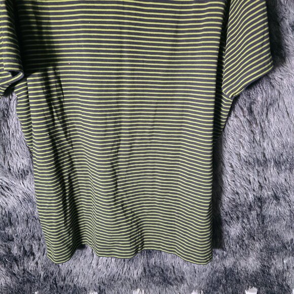 Adidas Equipment EQT Golf Polo Shirt Mens XL Black Olive Striped NWT - Picture 9 of 11